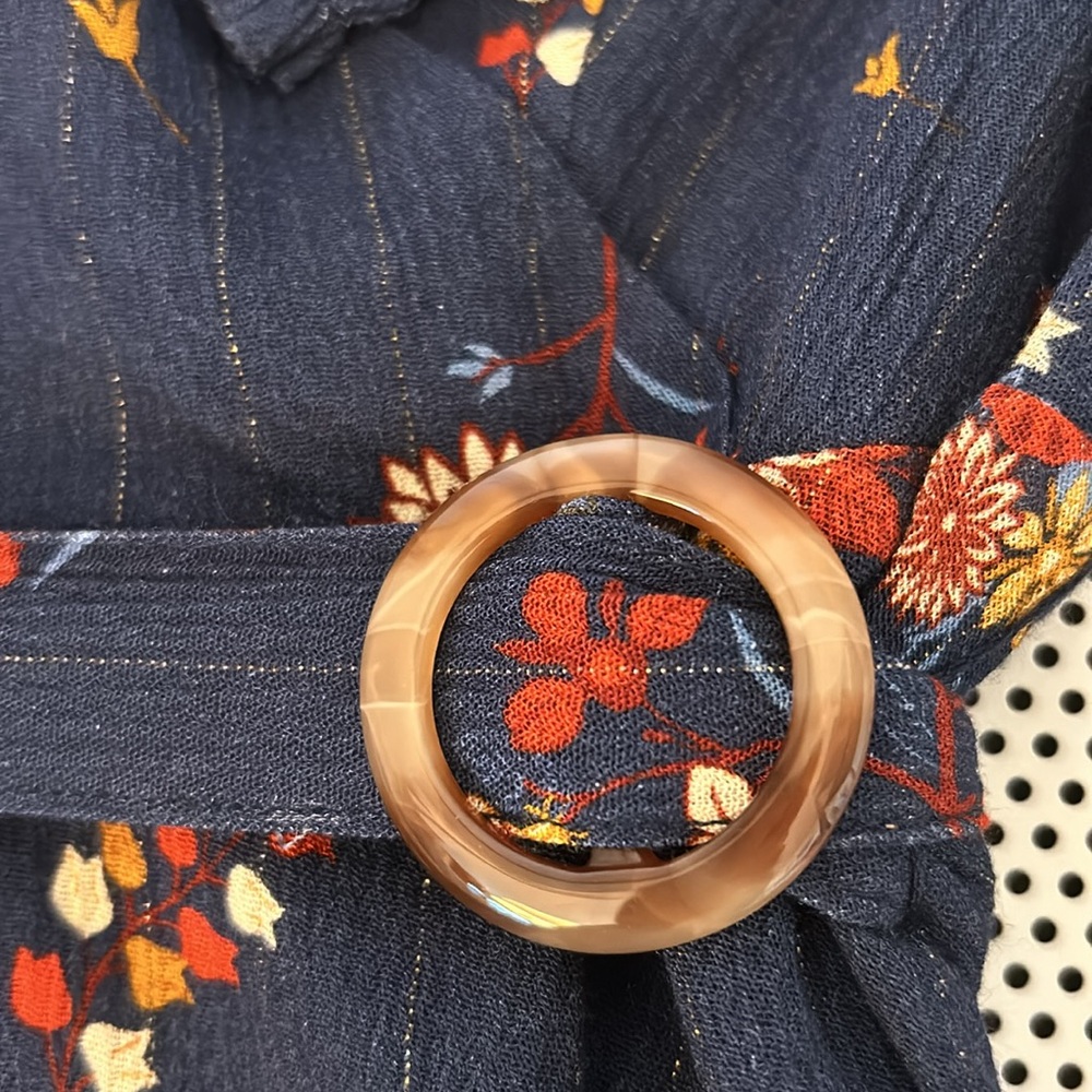 NWT women’s Neiman Marcus Navy Floral Dress - Picture 5 of 7
